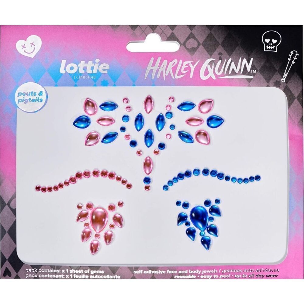 Lot of TWO (2) Lottie London NEW face gems kits - pink and blue
